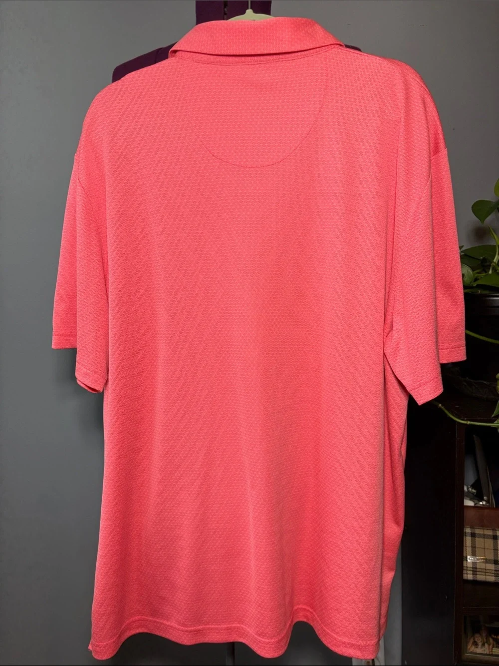 Grand Slam Men's Coral Peachy Pink Performance Polo - Picture 5 of 7